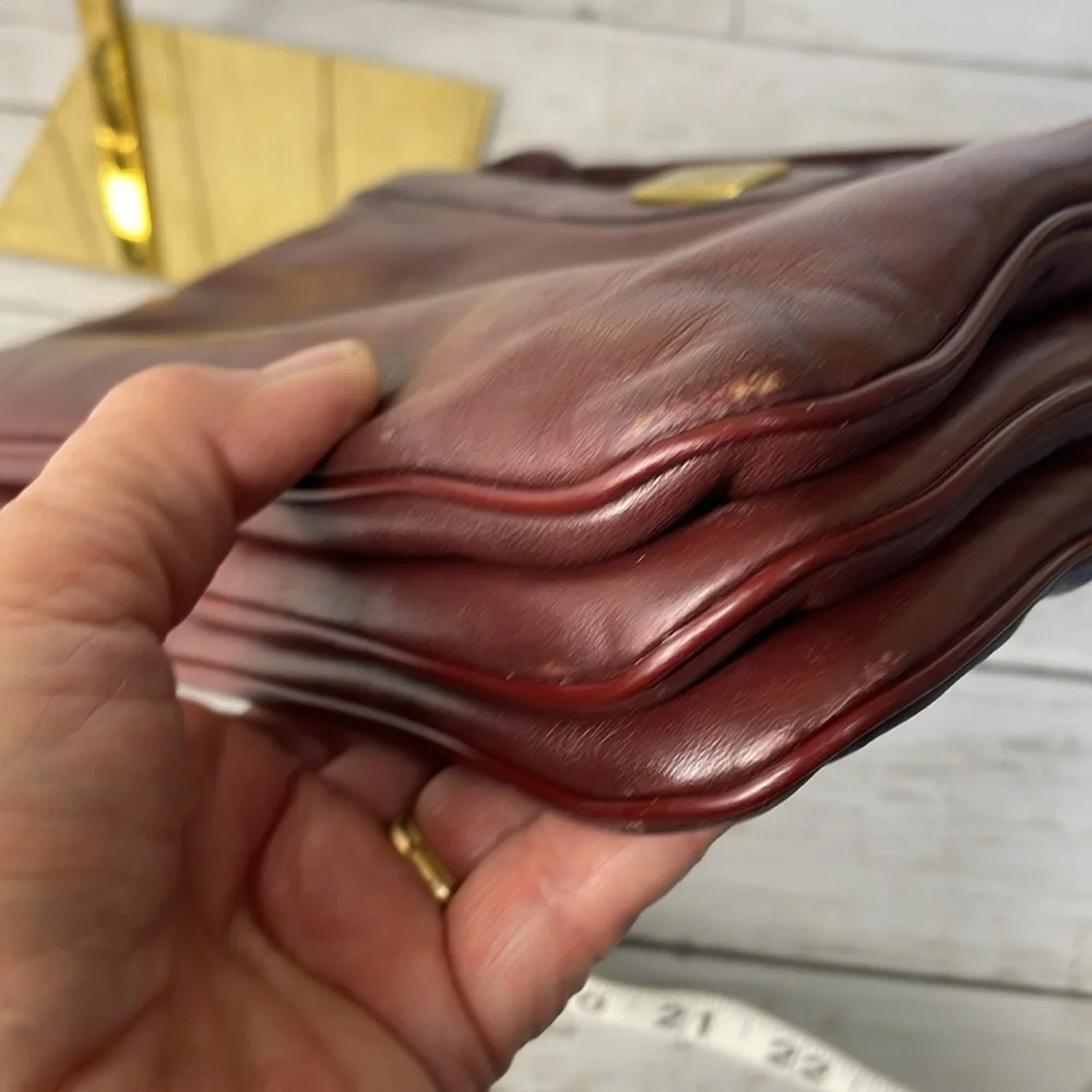 Etienne Aigner Vintage 1980's Oxblood/Burgundy Crossbody